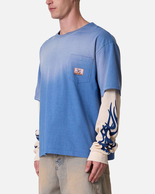 Layered Flame Pocket Long Sleeve T-Shirt